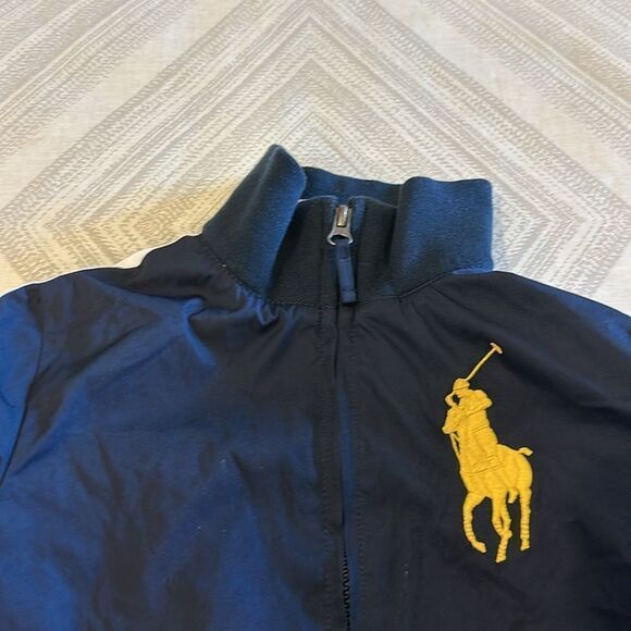 POLO Ralph Lauren Boys Navy Blue Lightweight Logo Zip-up Jacket - Size 4/4T - Picture 3 of 7